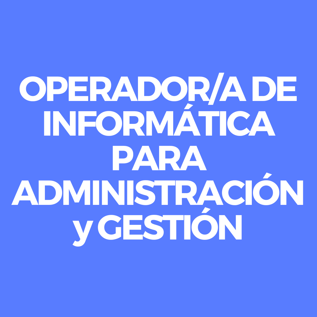 Curso de Operador de Informatica para Administracion y Gestion